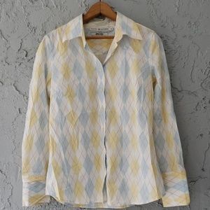 Blue & Yellow Tommy Hilfiger Shirt For Women
